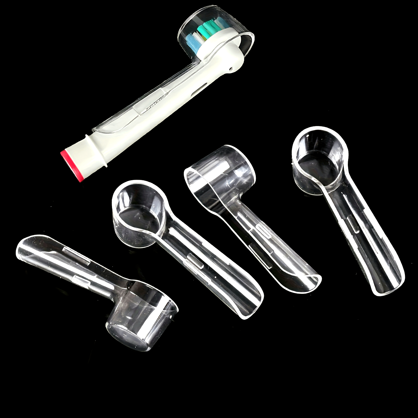 3-Pack Reusable Toothbrush Head Covers Travel Cases Protective Caps for Camping