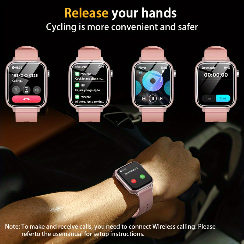 Full Touch Smart Watch for Women and Men 1.83 Inch Waterproof Fitness Tracker with Call Alerts