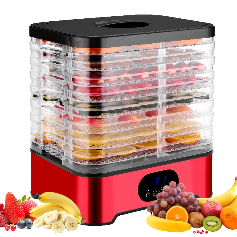 Food Dehydrator with digital timer LED display temperature control drying fruits tea snacks meat 360° hot air 3-speed