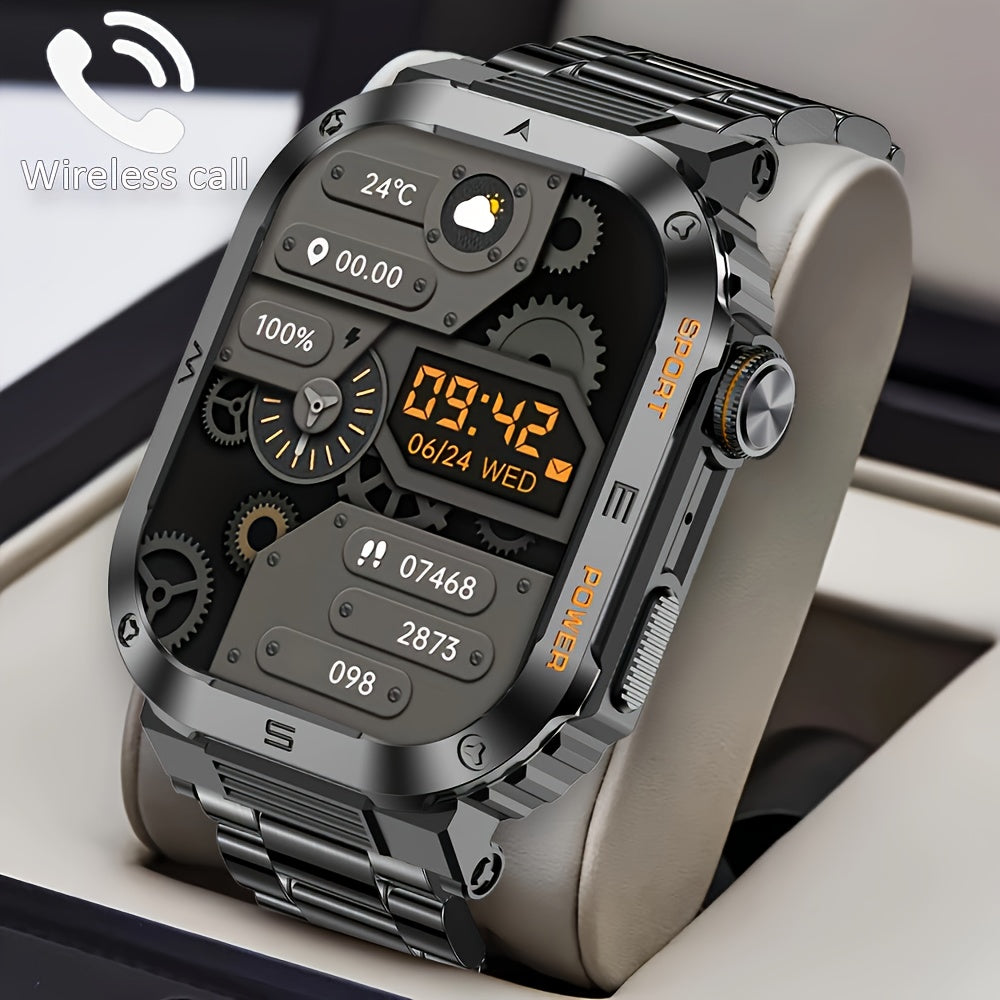 Men's Smartwatch with Wireless Calling Fitness Tracking and Outdoor Features