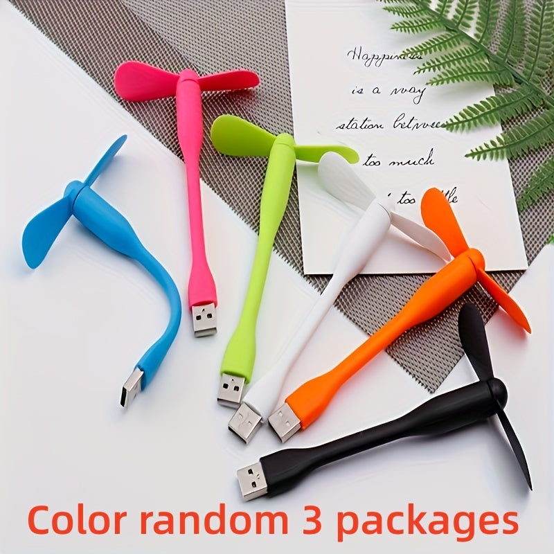 Silent USB Desk Fan No Battery Portable Quiet Cooling