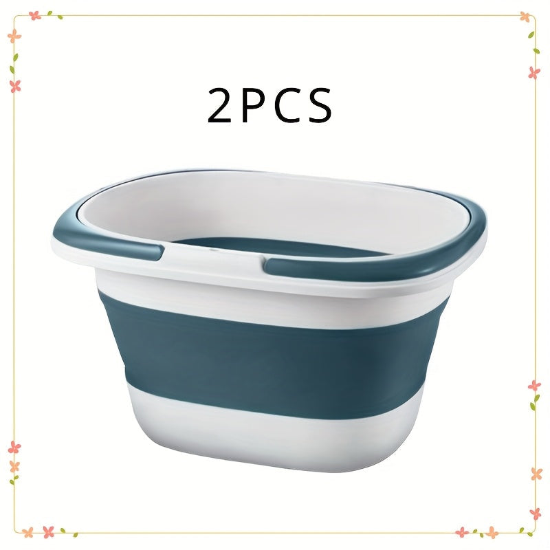 16L Egiluvchan Silikon va PP qozon, tutqich bilan, sayohat qilish, tozalash va uy uchun