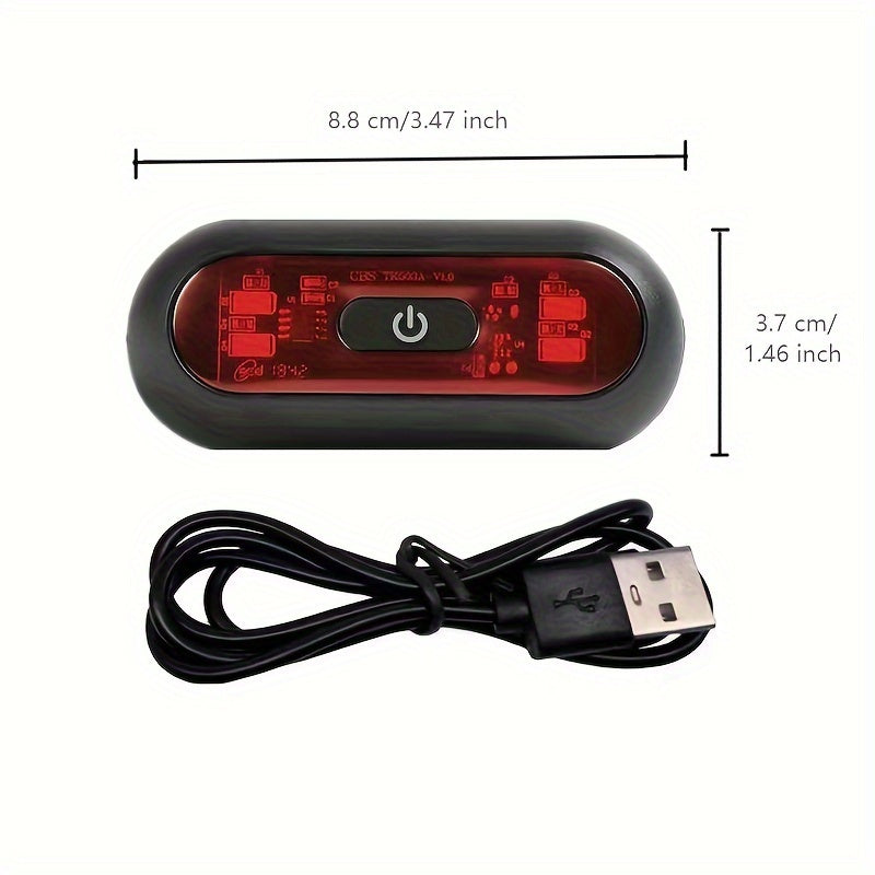 Motorcycle Helmet Rear Light LED Safety Bike Tail Lamp Red Bright