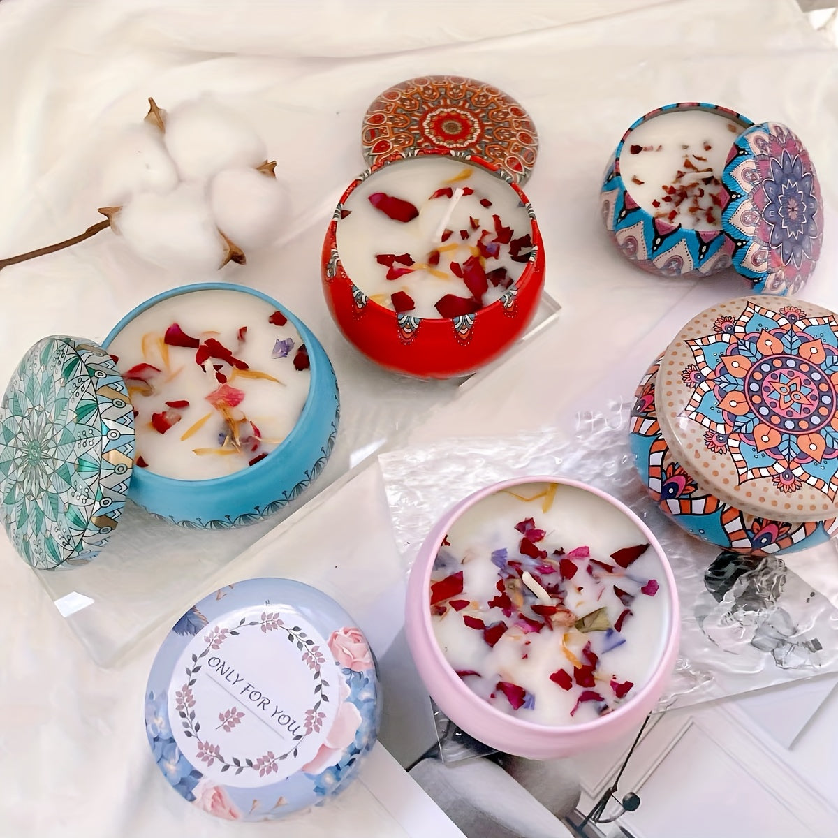 Quritilgan Gul Hidi Yozilgan Sham, 1.57*2.36 Dyuym, Yotoqxona uchun Aromaterapiya Uxlash Yordamchisi.