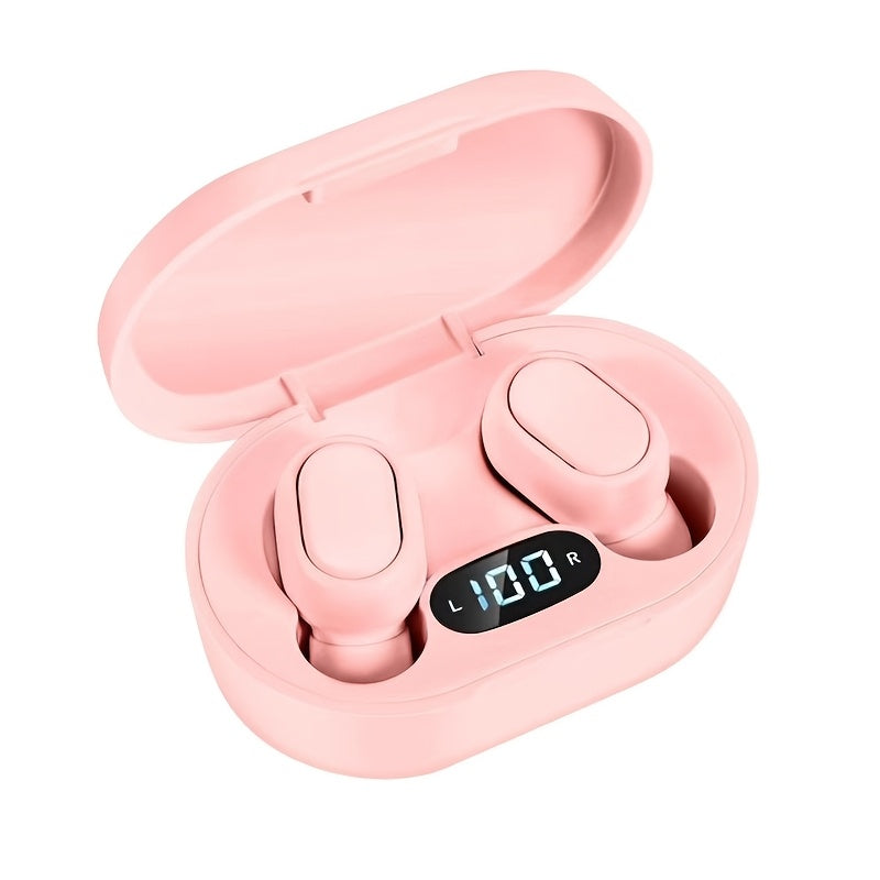 Wireless Earbuds with USB Charging Case Button Control Long Battery Life In-Ear Sports Headphones