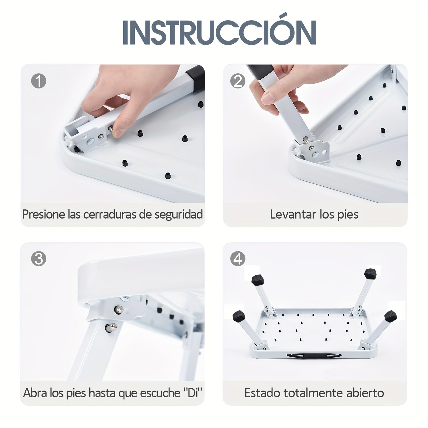 Black Foldable Step Stool with Handle for Kitchen Office Home Use