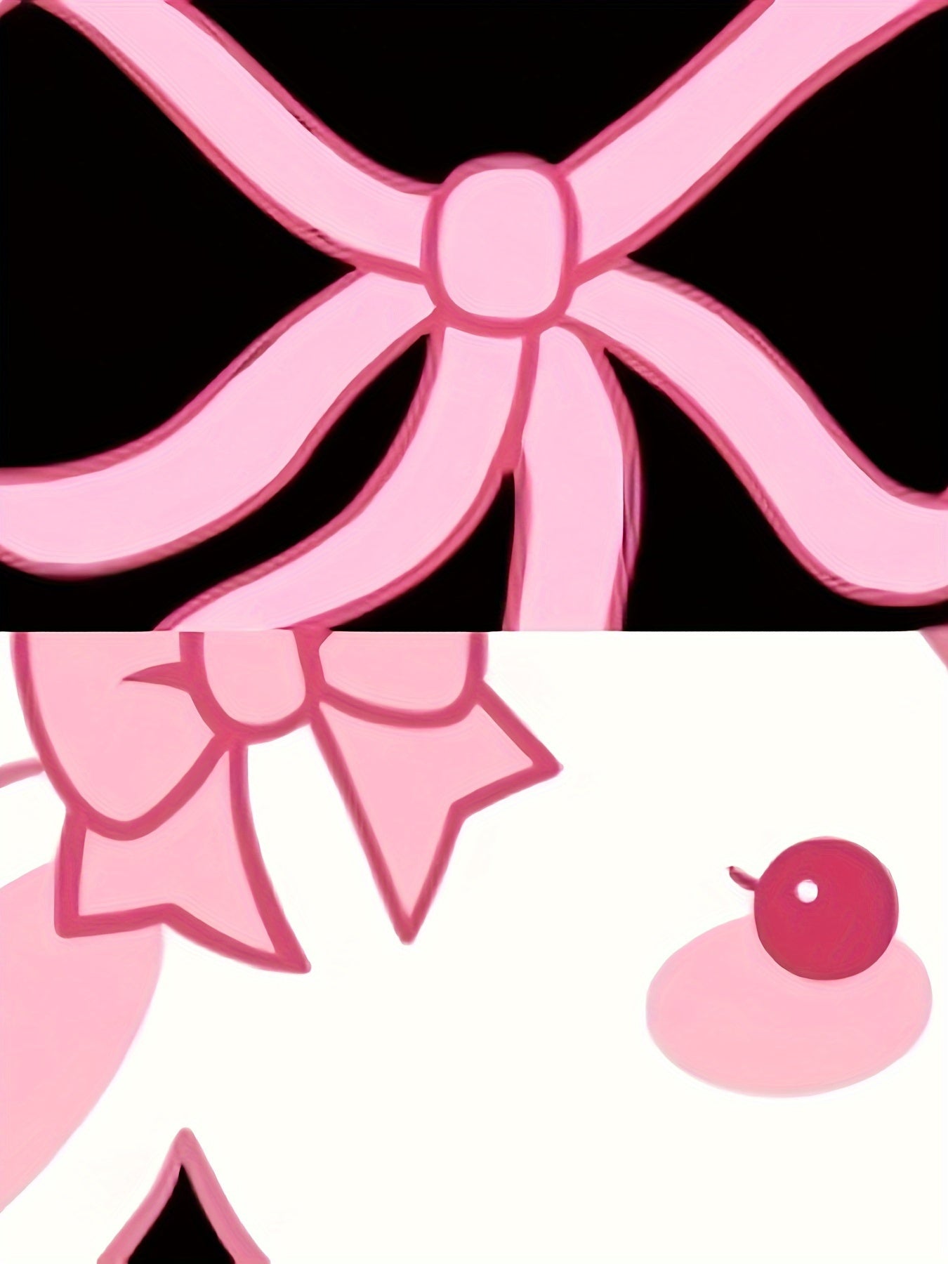 Pink Lace Lingerie Set with Rabbit Print Bra and Panties