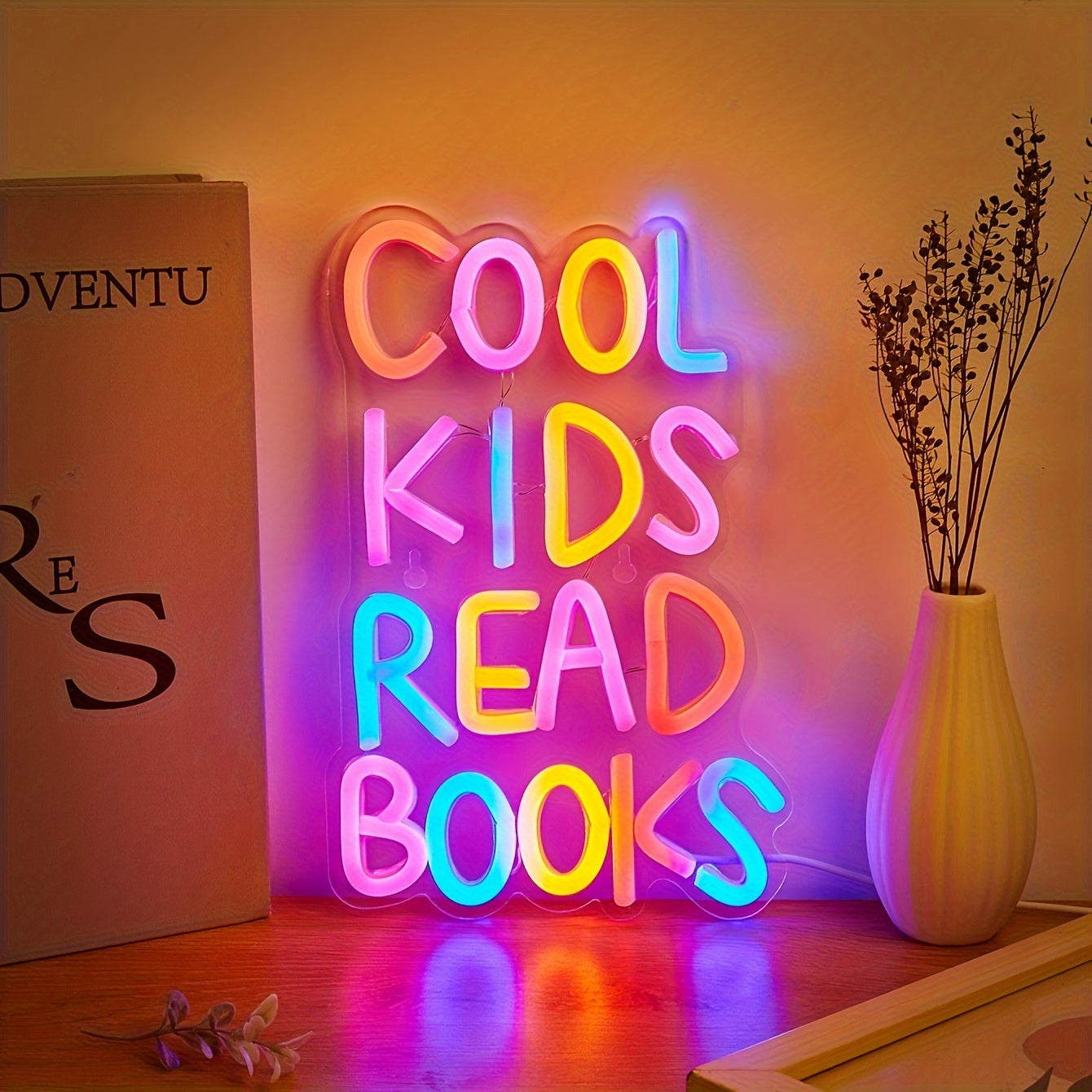 Plastic Neon Sign for Kids Room or Home Decor USB Powered Switch Control