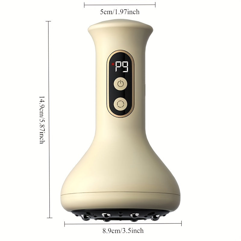 Aqlli elektr USB orqali zaryadlanadigan bankalar va qirqish asbobi, 1200mAh batareyaga ega, uyda foydalanish uchun mo'ljallangan, qorin, orqa va oyoqlarni massaj qilish uchun katta so'rish kubogi bilan.