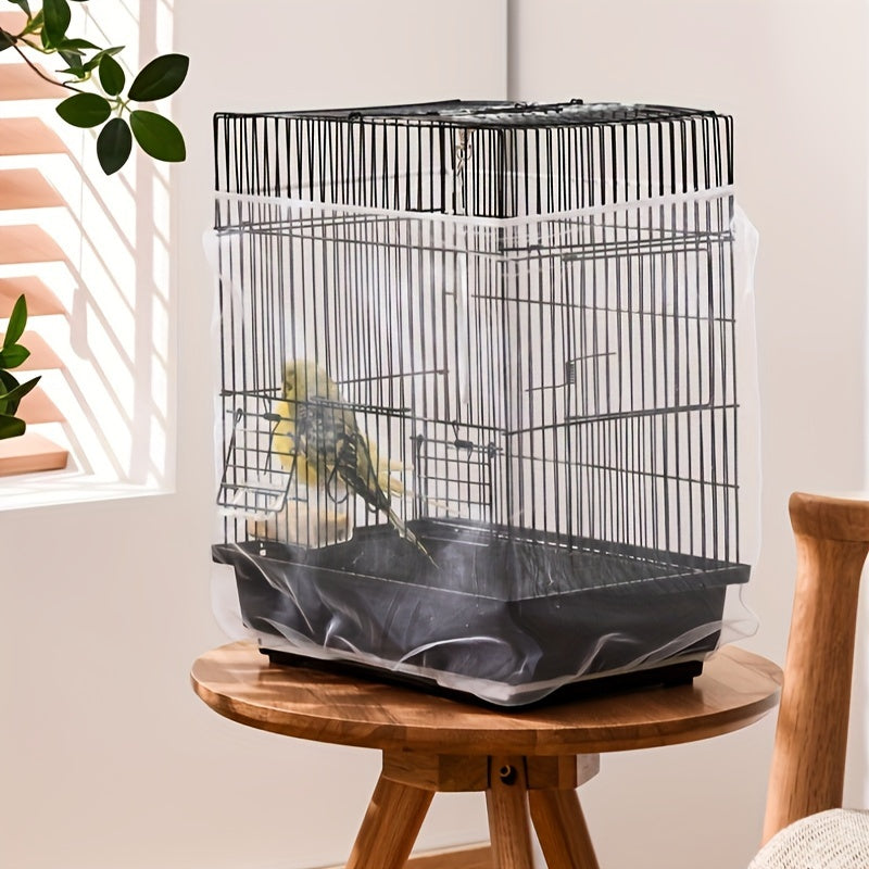 Polyester Bird Cage Cover with Seed Collector Breathable Mesh for Parrots