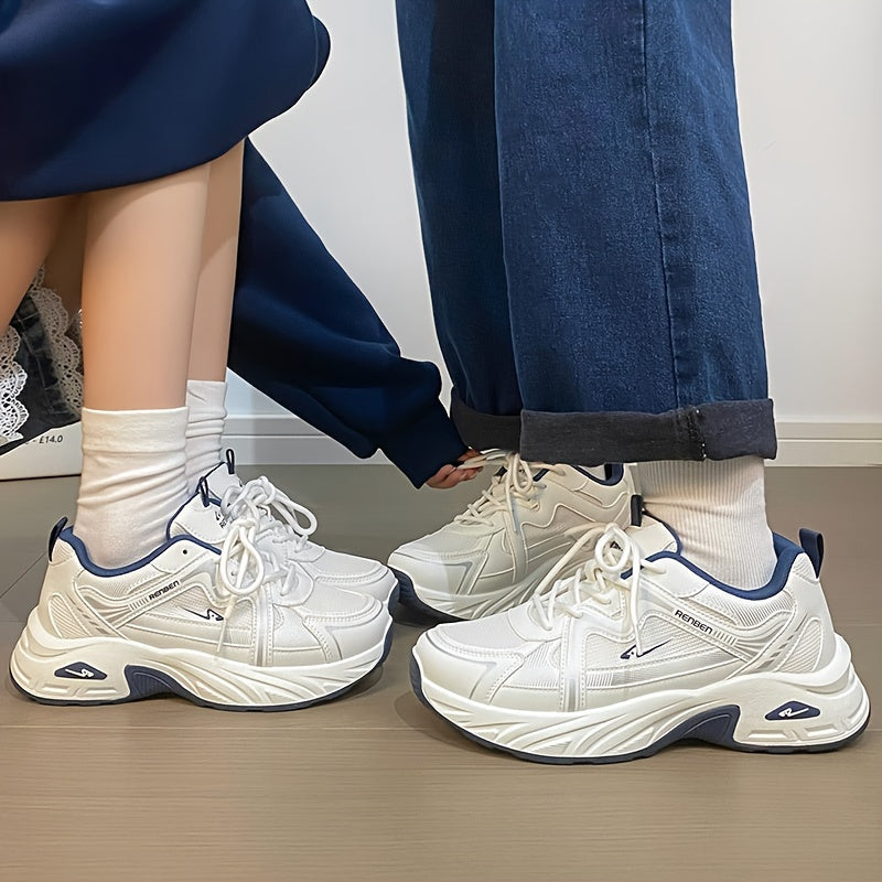 Zapatillas de malla a rayas para mujer con plataforma gruesa y suela de PVC