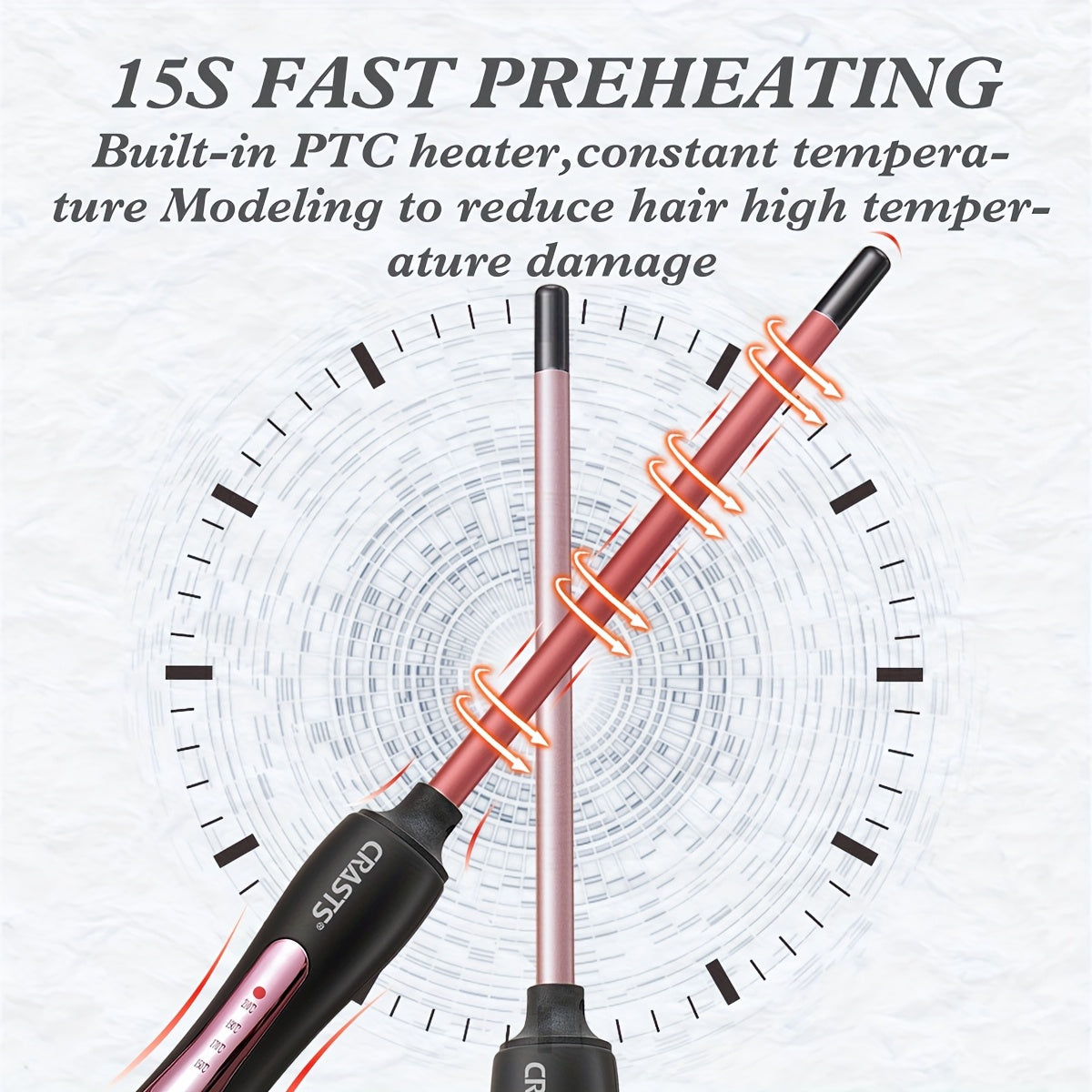 Planchas de pelo unisex de 9mm Teddy para rizar 220V para ondas suaves y flequillo