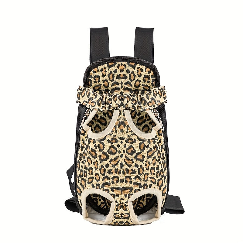 Adjustable Pet Carrier Backpack for Small to Medium Dogs and Cats Polyester with Shoulder Pad