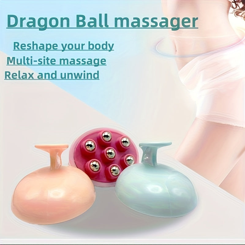 1 dona Metall Massaj Rulosi Qorin va Oyoqni Yupqalashtirish uchun, Qo'l bilan To'liq Tana Massaj Qolip, Batareya Kerak Emas, Elektrsiz Mushakni Yengillashtirish