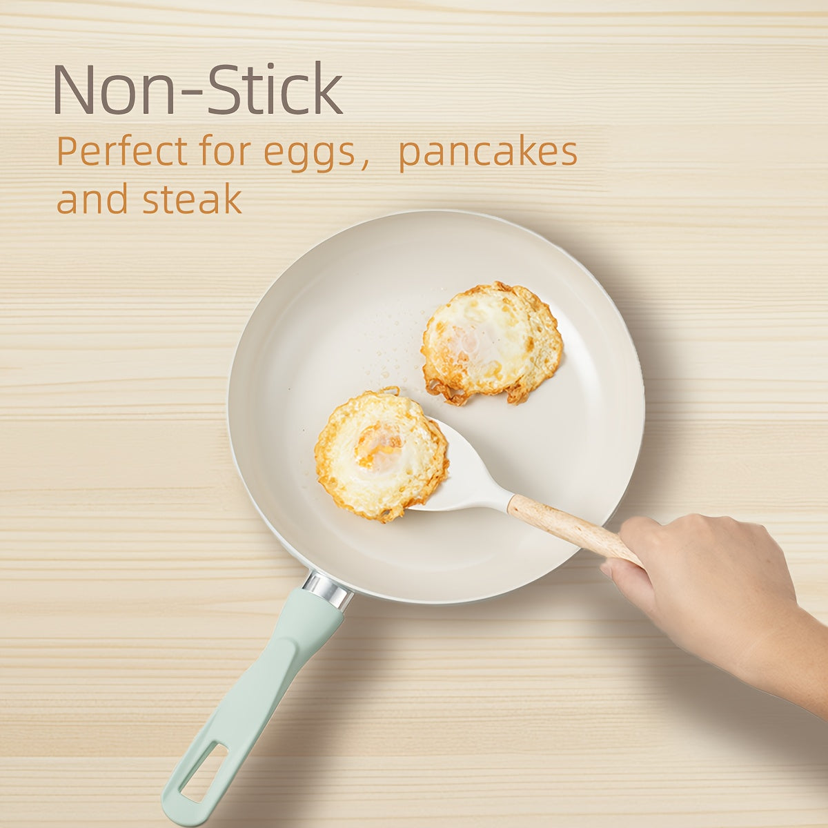 3 ta keramika yopishqoq alyuminiy idishlar to'plami, PFOA va PFAS dan xoli. 20.32 sm, 24.13 sm va 27.94 sm o'choq qovurish panalari, sog'lom ovqat tayyorlash uchun yumshoq tutqichlar bilan. Oshxona idishlari va qozonlar to'plami uchun mukammal.