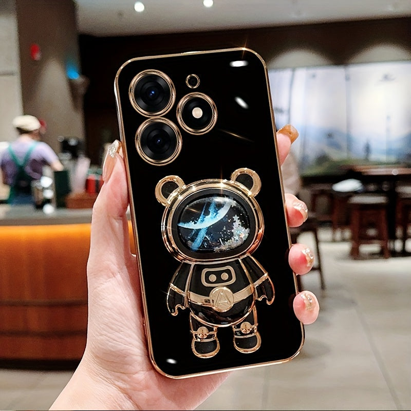 Shockproof TPU Phone Case with Anti-Drop Protection and Built-in Holder for Spark Series Models