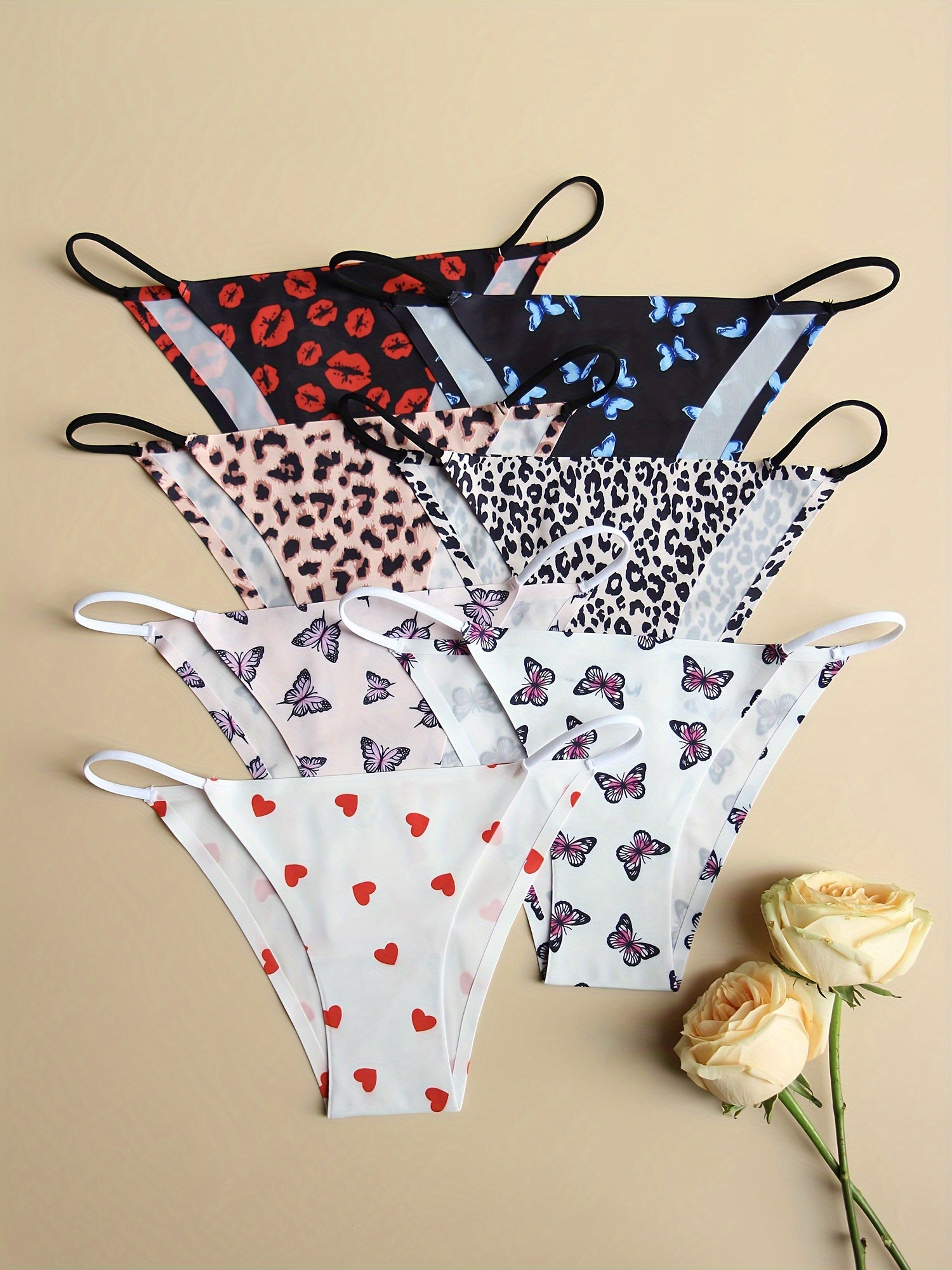 Women's Low Waist Printed Stretch Briefs Pack of 7 Comfortable Sexy Lingerie