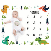 Yangi tug'ilgan chaqaloqlaringizning o'sish bosqichlarini bizning DIY Dinosavr bosma fon mato bilan tasvirga oling, oylik fotosuratlar uchun mukammal. O'g'il va qiz chaqaloqlar uchun ideal fotosurat aksessuar.