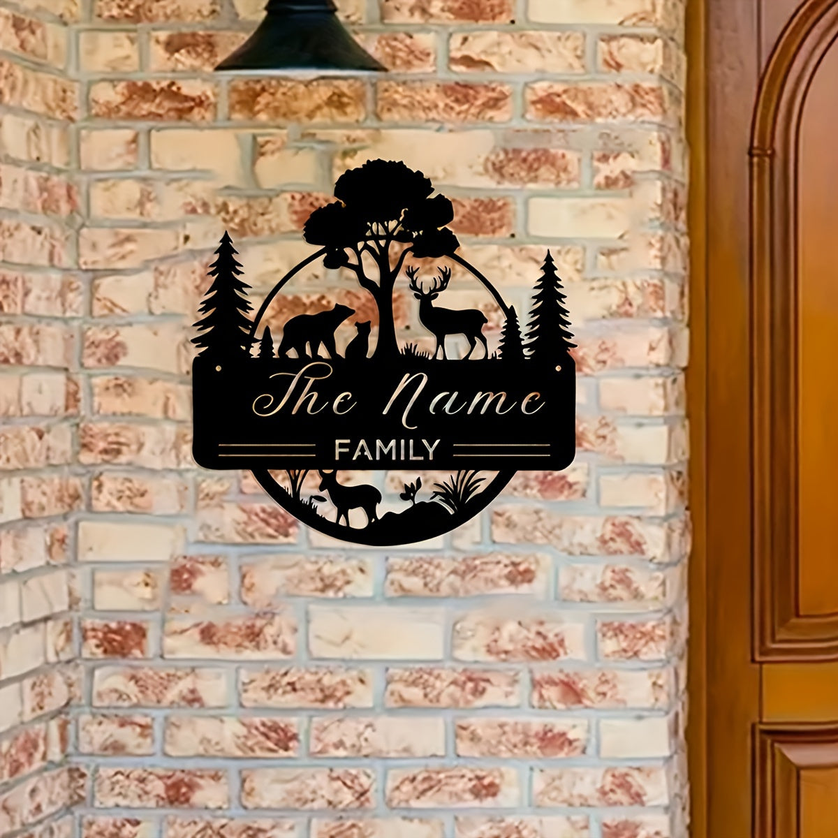 Personalized Family Metal Sign Custom Surname Wall Decor Housewarming Gift