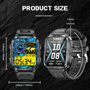 Мужские умные часы с IPS-дисплеем, водонепроницаемые, более 100 спортивных режимов, длительный срок работы батареи