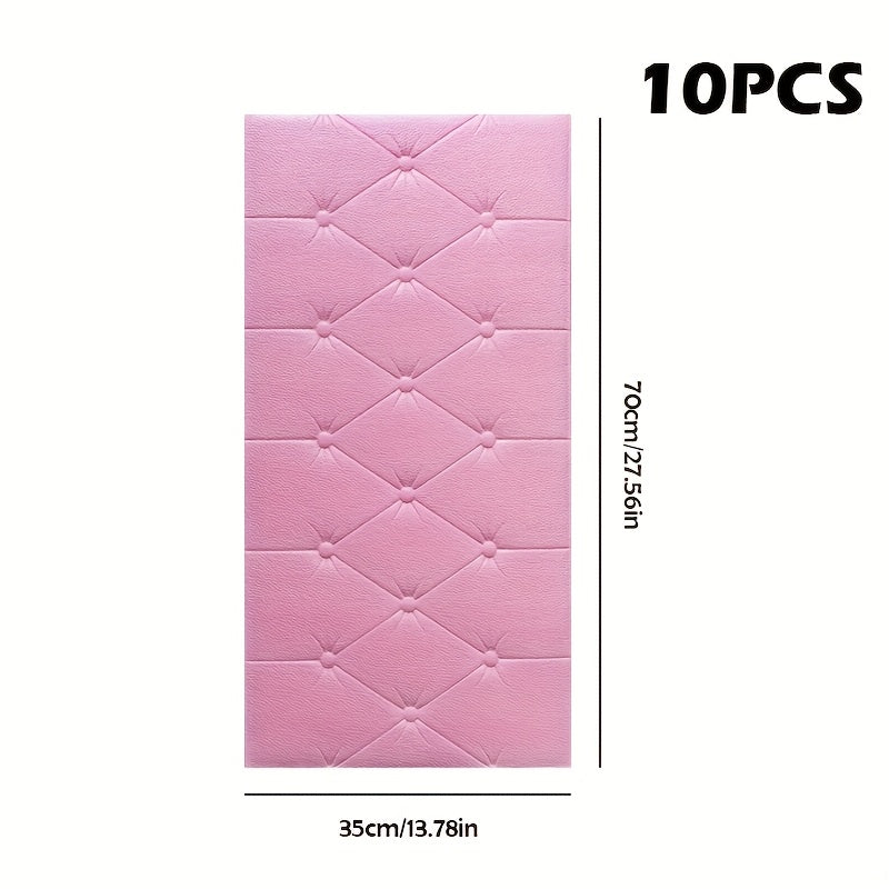 10 dona 70x35cm suv o'tkazmaydigan, o'z-o'zini yopishtiradigan 3D devor stikerlari, yotoqxona va mehmonxona uchun dekoratsiya