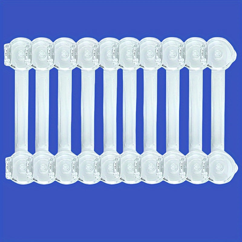 Child Safety Locks Set of 5 Transparent ABS Childproof Drawer Cabinet Fridge Toilet Locks