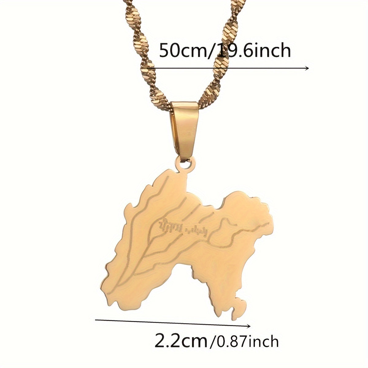 Zarif zanglamas po'latdan yasalgan Punjab shtati pandanti - Har qanday norasmiy kiyim va maxsus tadbirlar uchun ideal, ko'p funksiyali va zamonaviy.