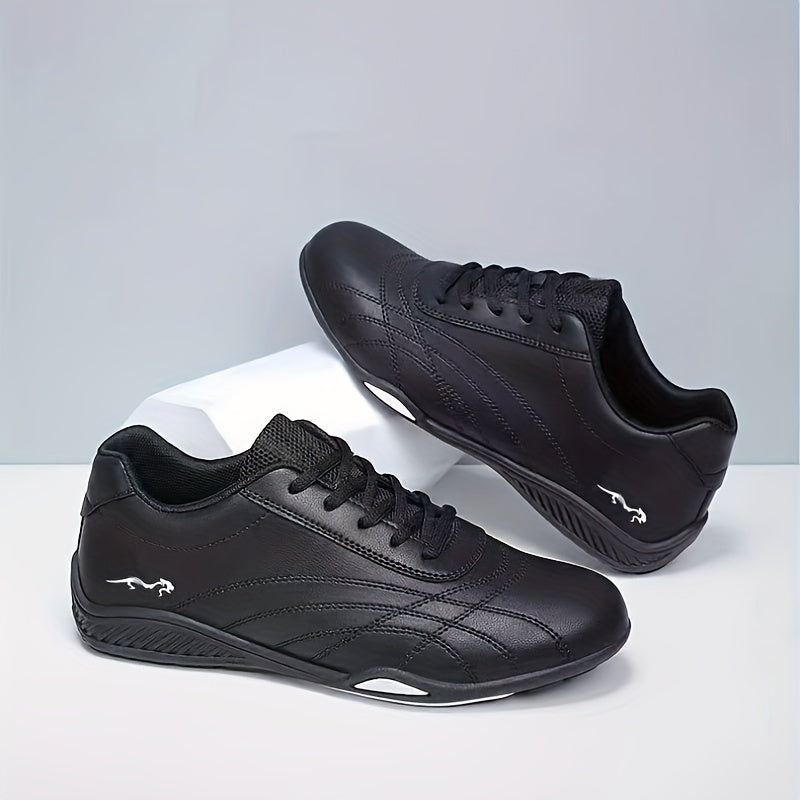 Men's Breathable Casual Sneakers with Lace-Up Design and PVC Sole