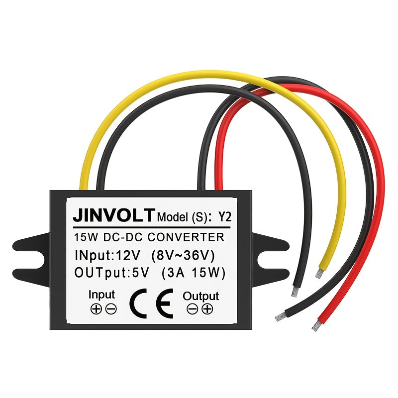 Convertidor de 12V a 5V DC, fuente de alimentación regulable, compacto, no necesita batería