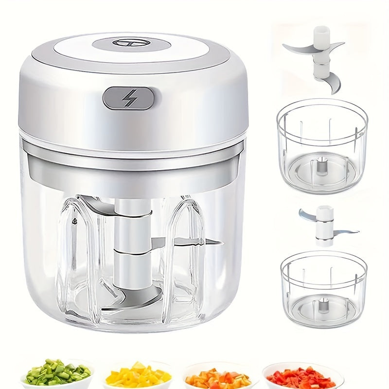 Wireless Garlic Grinder Mini Electric Food Chopper 250ml Portable USB Rechargeable