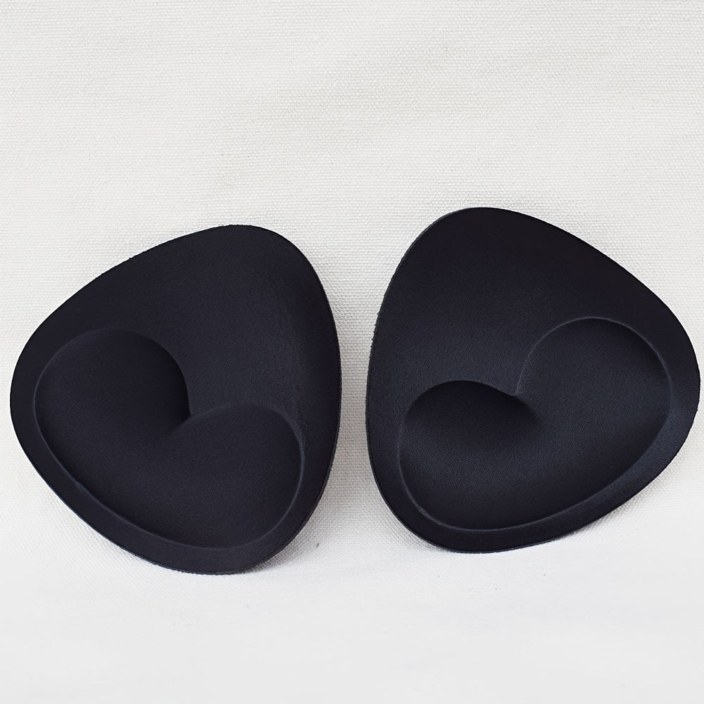 2 Pairs Heart-Shaped Sponge Bra Inserts Removable Washable Cup Enhancers for Bikinis Tops Bras