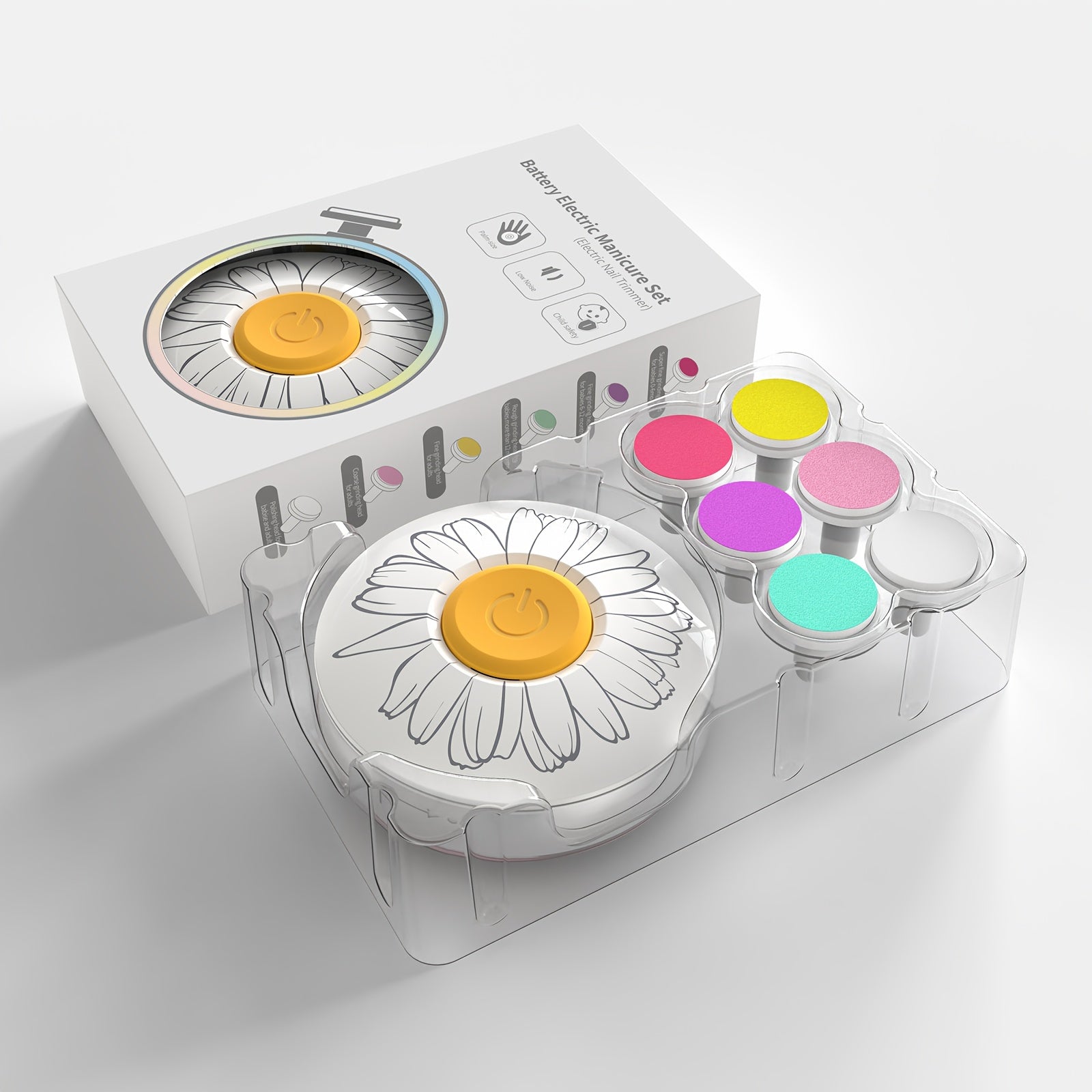 Lijadora eléctrica de uñas mini para cuidado personal, multifuncional, sin batería