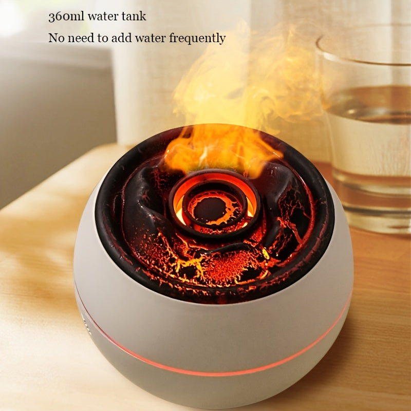 Портативный увлажнитель ночника Flame объемом 360 мл с диффузором для ароматерапии для помещений