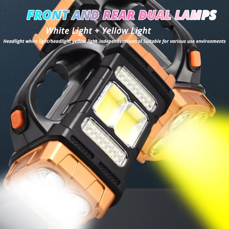 Multi-Function LED Flashlight with Solar USB Rechargeable 1500mAh Ni-MH Battery