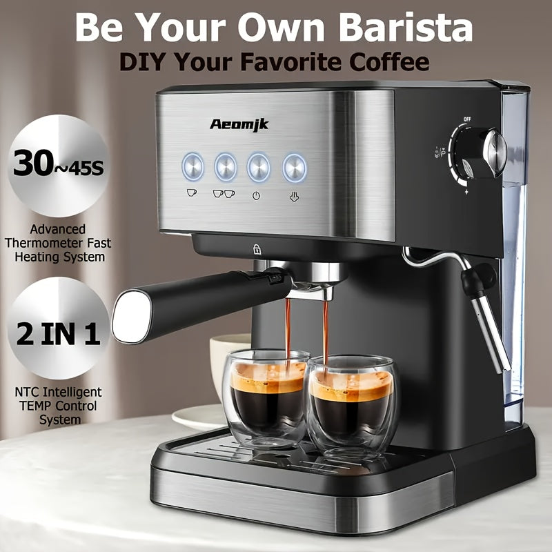 Stainless Steel Espresso Machine 20 Bar Coffee Maker with Thermometer
