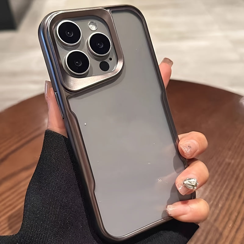 Electroplated Transparent TPU Phone Case for iPhone 11-15 Models