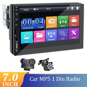 17.78 sm HD ekranli Yagona DIN Avtomobil MP5 Radio O'yinchisi, Radio Qutisi Yuqori Qism O'rnatish Dizayni, MirrorLink, AUX, USB Ulanishlari, SD Kart Qo'llab-quvvatlash, Ixtiyoriy Orqaga Qarash Kamerasi va Rulni Boshqarish
