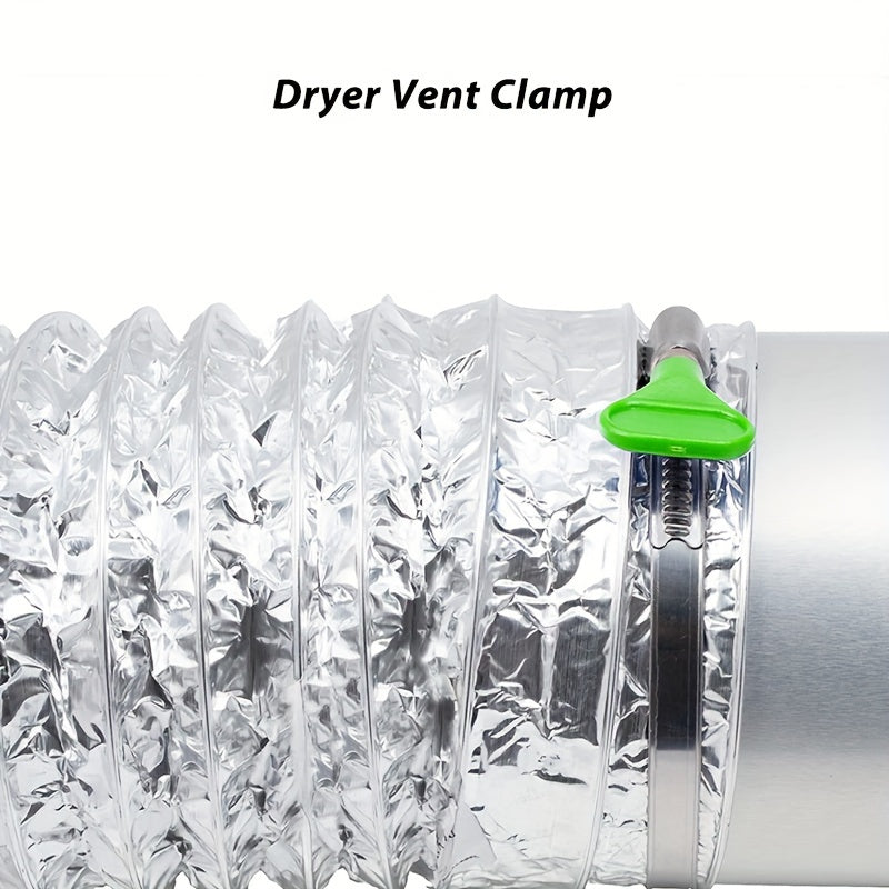 Juego de 4 abrazaderas ajustables de acero inoxidable de 10.16 cm para conductos de aire, tuberías y ventilaciones