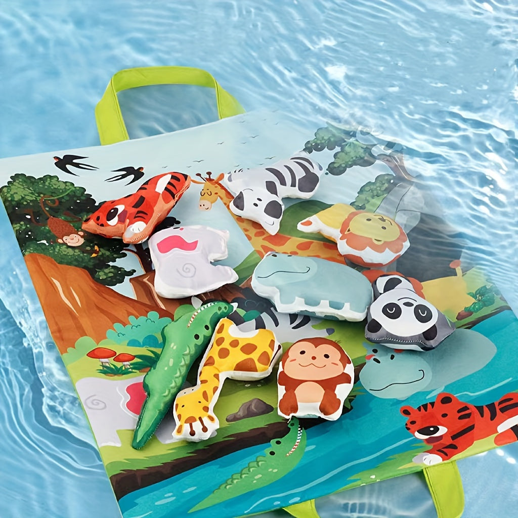 Тканевая машинка-игрушка для малышей с сумкой для хранения, с шумовой бумагой и дизайном на тему транспорта.