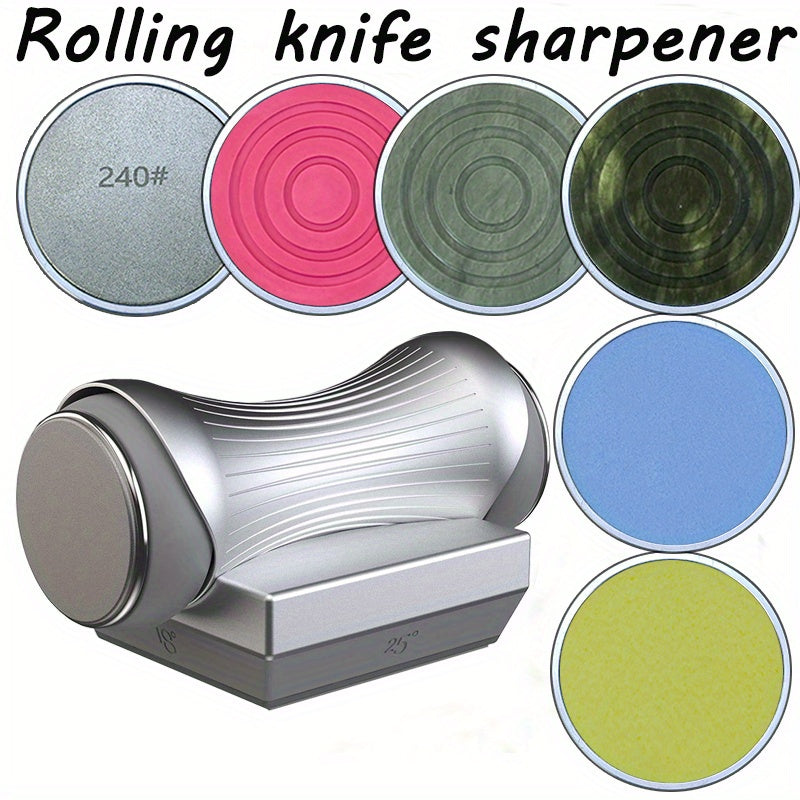 RISAM Rolling Knife Sharpener Kit with Fixed Angle System and Diamond Grinding Stone.