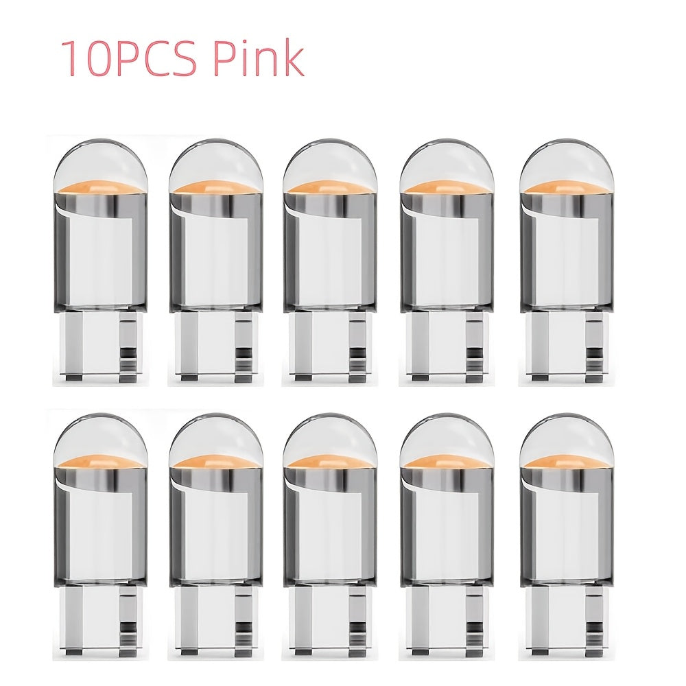 10 piezas de luces LED T10 para interior de coche, 12V, luz blanca brillante, base de cristal, bombillas automotrices