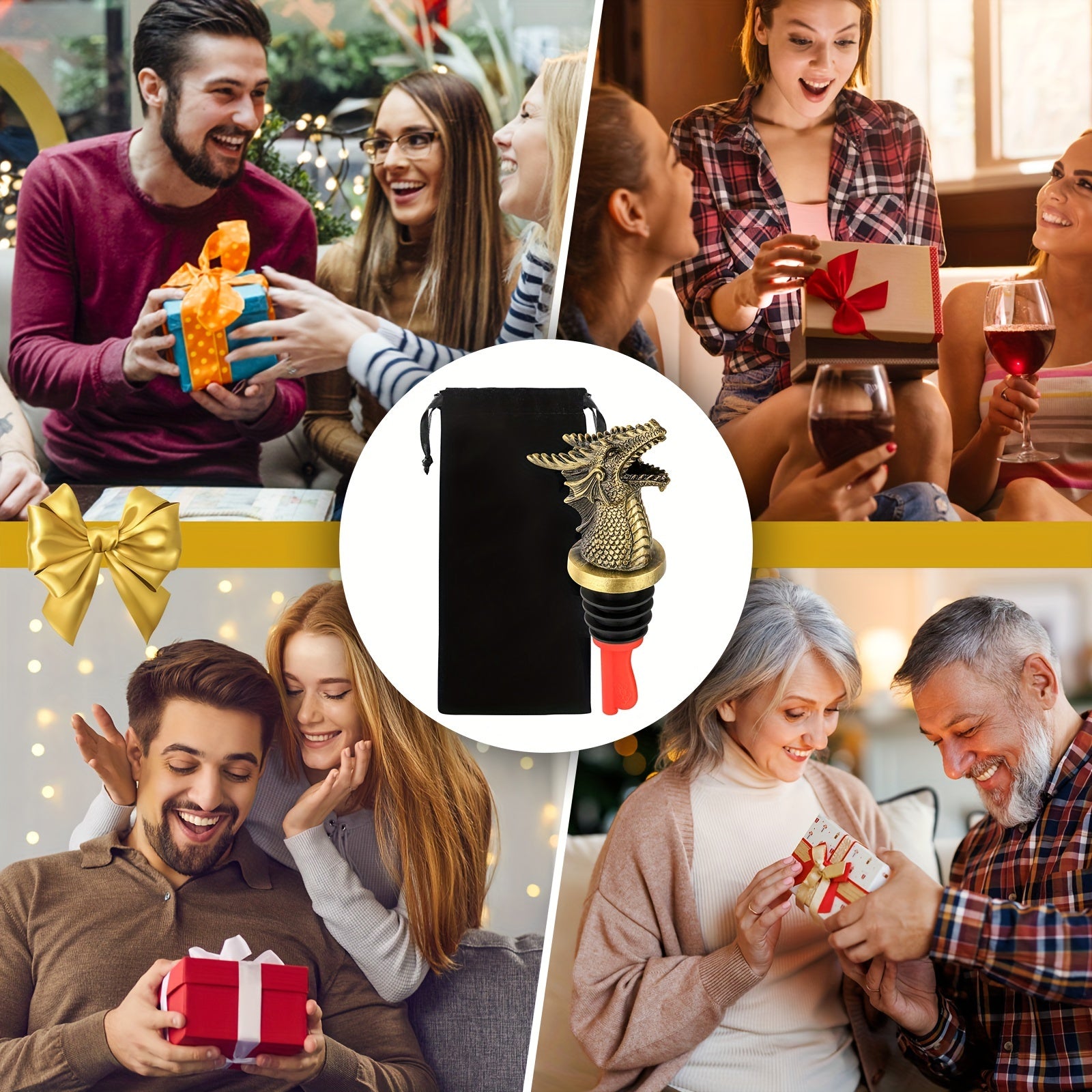 Декантер для вина в виде головы дракона аэратирует и останавливает вино, коктейли и виски, поставляется с бархатным мешком, идеально подходит для кухни или бара.