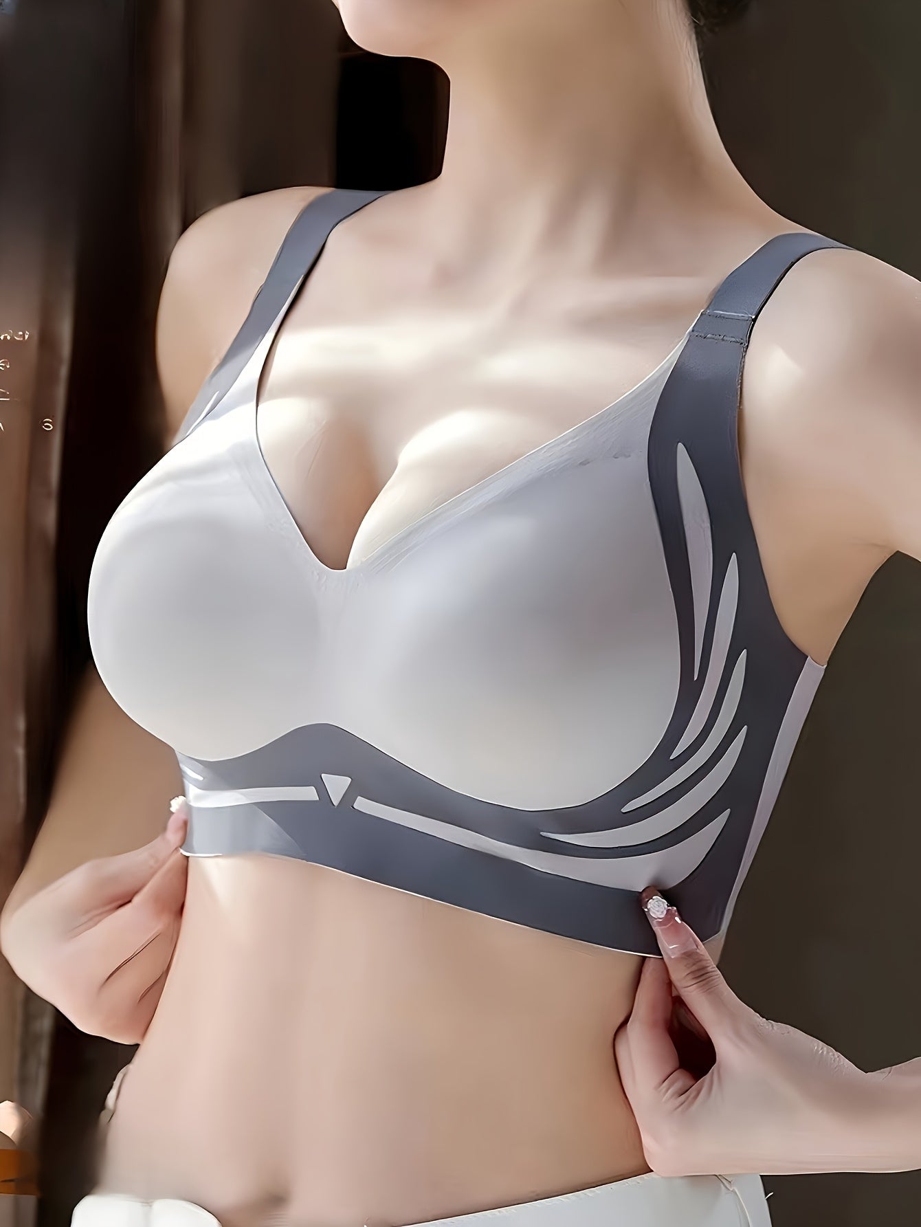 Women's Plus Size Sports Bras Wireless High Impact Breathable Backless