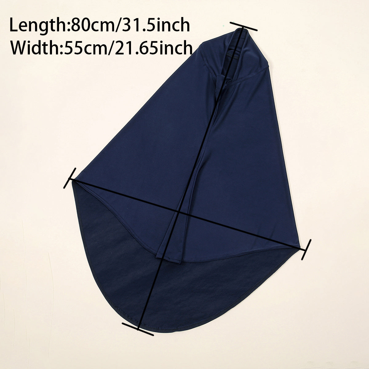 Elegant Polyester Hijab Set for Women Solid Color Yarn-Dyed Windproof Breathable Outdoor