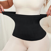 Women's Postpartum Belly Support Belt Breathable High Elasticity Tummy Control Black