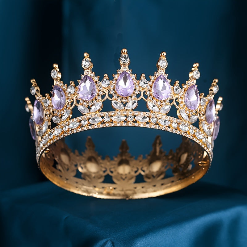 Rhinestone Tiara for Women Wedding Prom Bridal Hair Accessory Elegant Crown