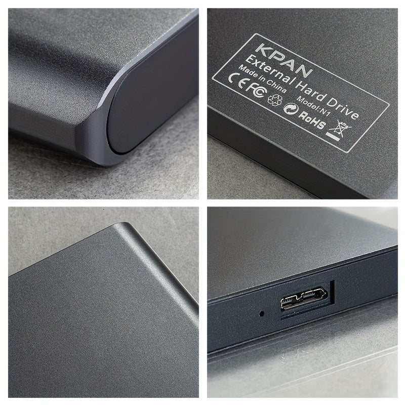 KPAN Portativ USB 3.0 Tashqi Qattiq Disk yuqori tezlikda ma'lumot uzatish uchun, katta sig'im (1TB/500GB/320GB), shaxsiy kompyuterlar, noutbuklar, smartfonlar va boshqalar bilan mos keladi.