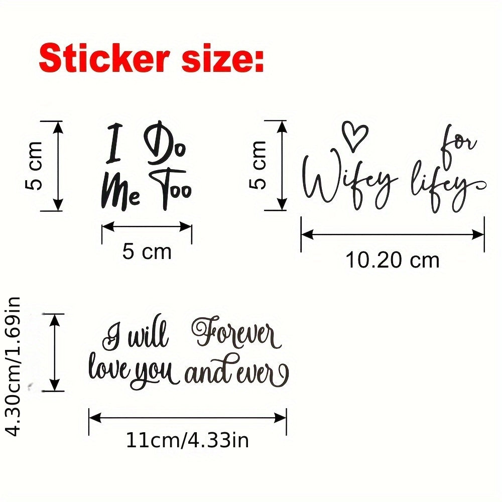 Wedding Shoe Decal Stickers Set for Bride and Groom White Black Adhesive Footwear Decoration