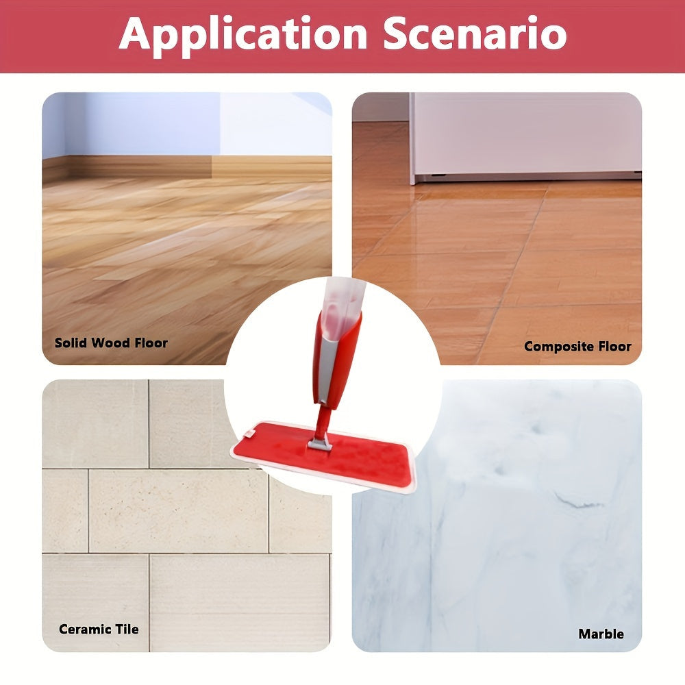 Ko'p maqsadli spray mopu to'plami - Nam va quruq tozalash uchun mukammal, 2 ta mop boshli bilan birga, uy va tijorat foydalanishi uchun ajoyib.