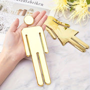 Self-Adhesive Bathroom Signs for Men and Women Silver Gold Tone Office or Business Decor